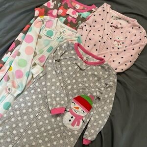 Carter's Fleece Footie Pajamas - 4T - Bundle of 4